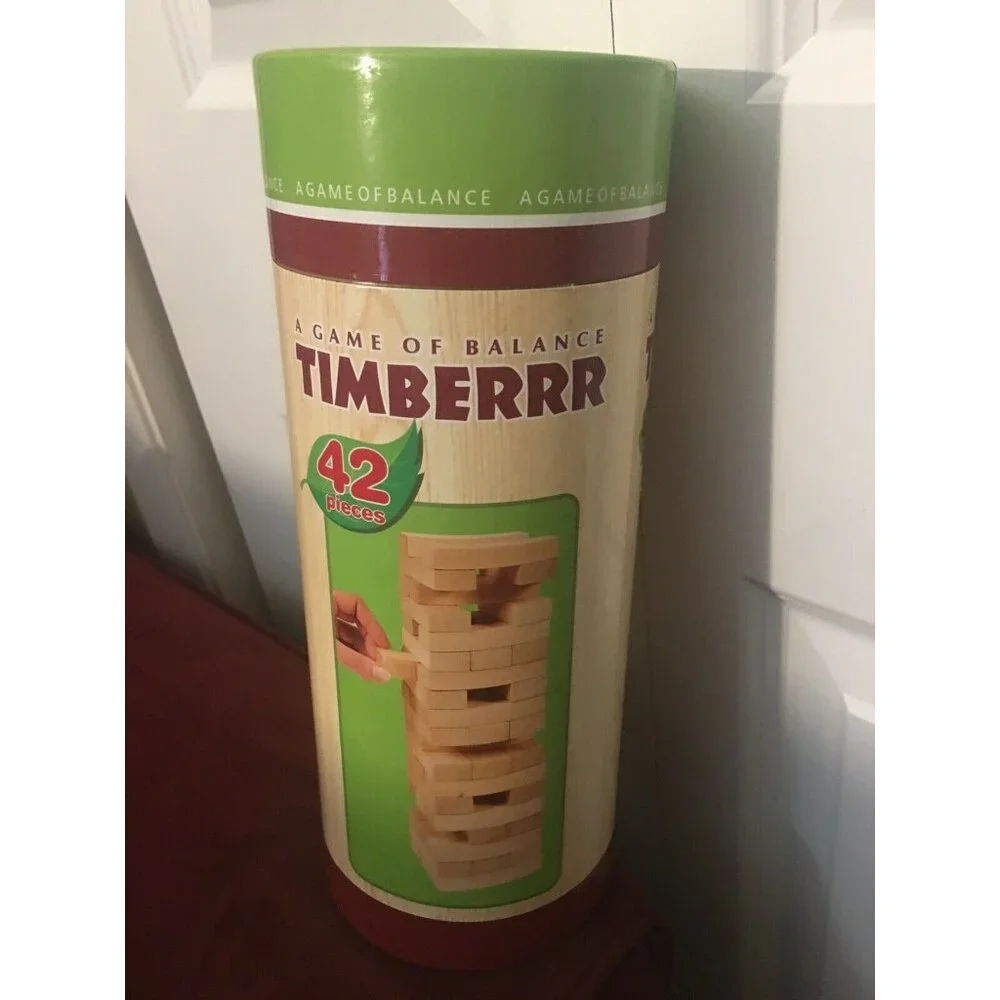 New Timberrr A Game Of Balance & Skill 42‎ Wooden Pieces For 2-4 Players Ages 4+